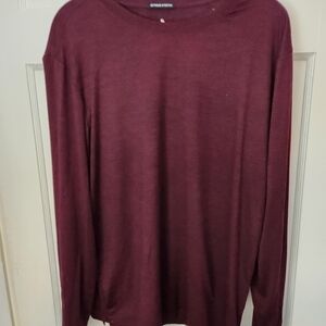 Rugby University Men's Burgundy Long Sleeve Shirt
